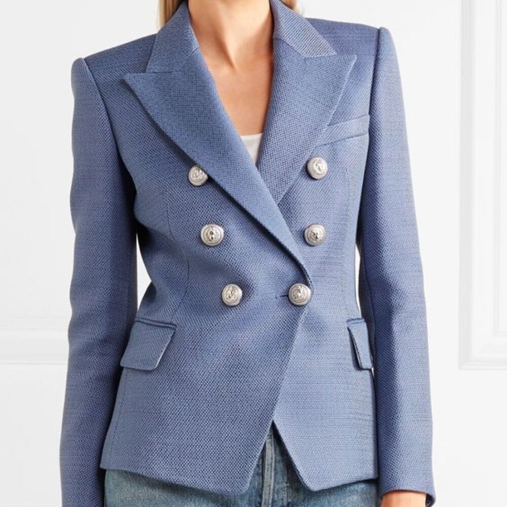 Balmain Tweed Patterned Blazer